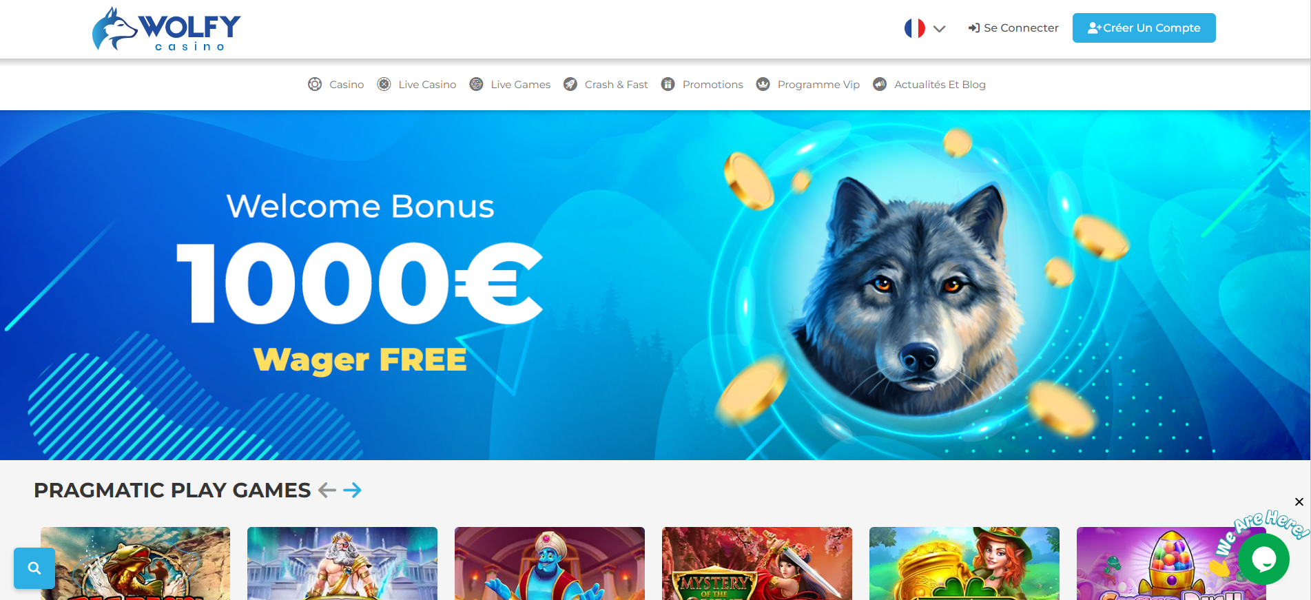 Aperçu de la ludothèque très complète proposée par le fantastique Wolfy Casino.